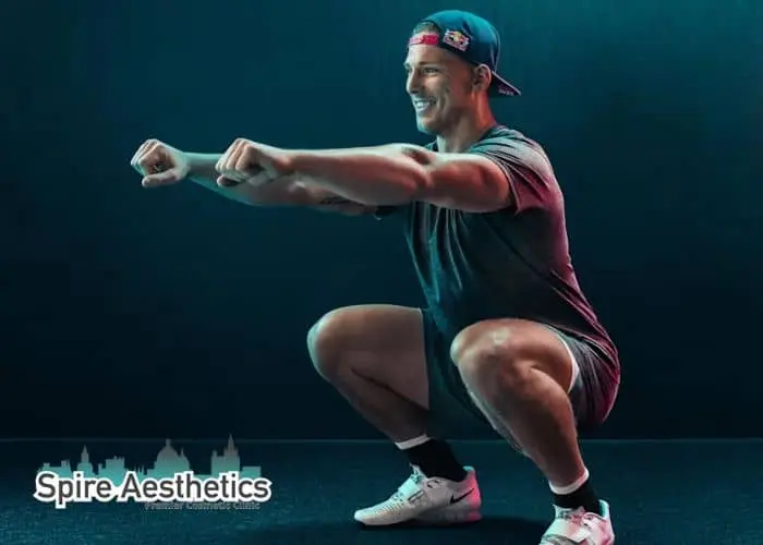 Image of man build leg muscle Littlehampton through exercise